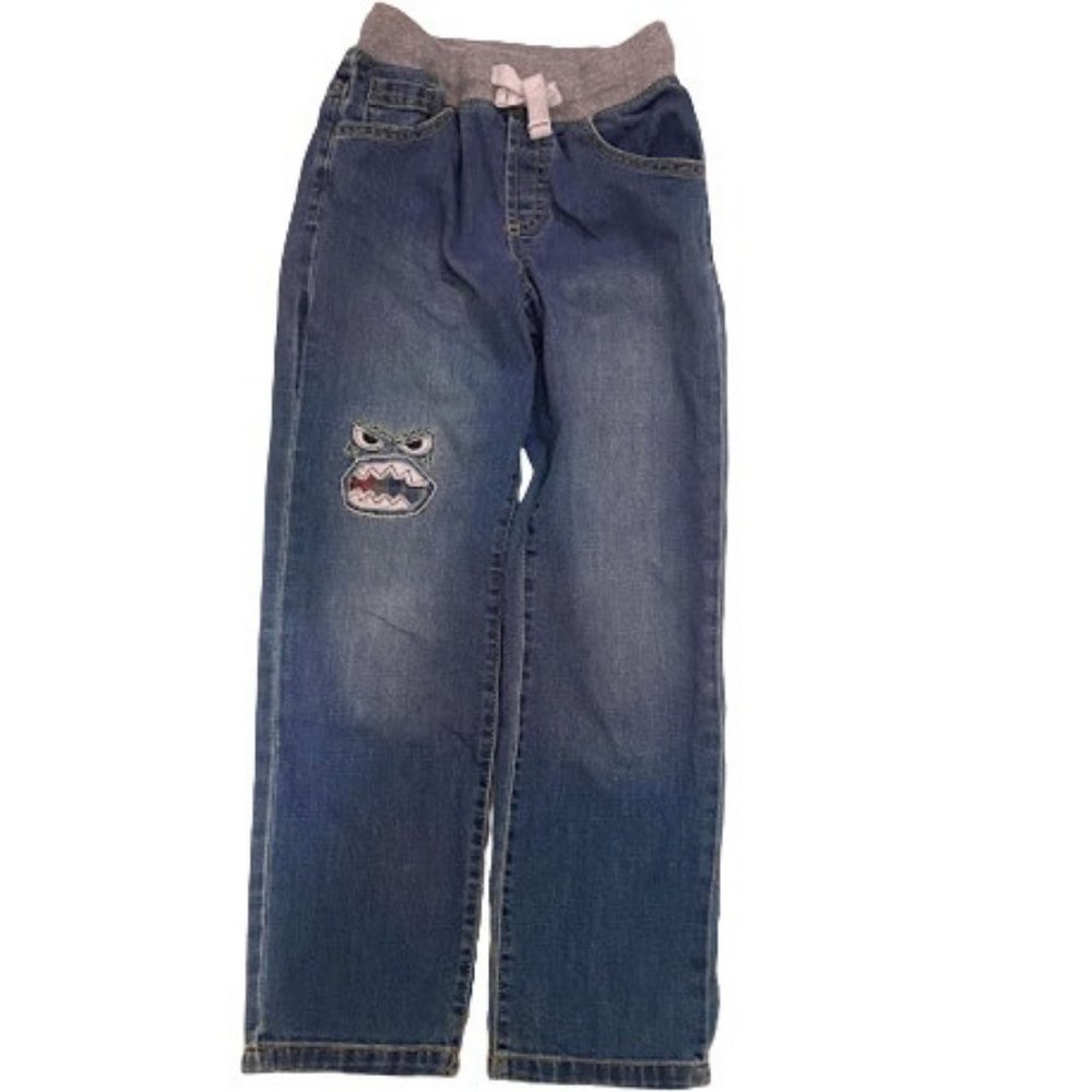 TNL 365 Kids Tie Waist Jeans With Fabric Face Design